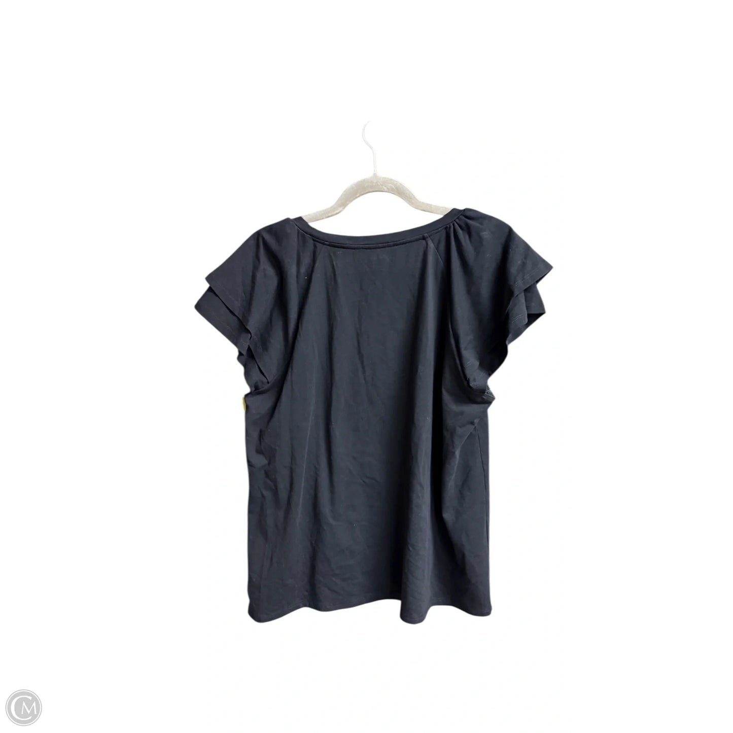 Top Short Sleeve By Eloquii In Black, Size: Xl