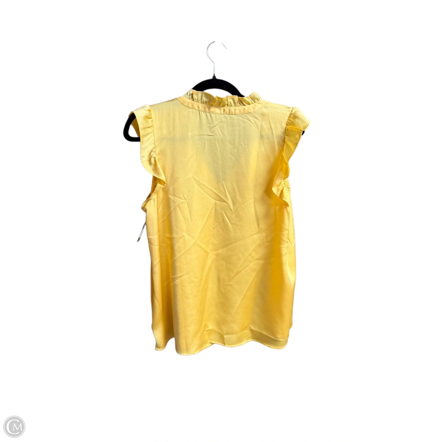 Blouse Sleeveless By Ann Taylor In Yellow, Size: S