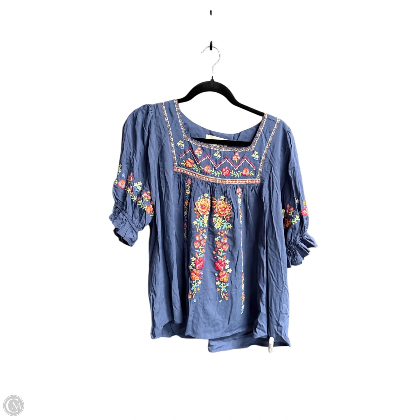 Blouse 3/4 Sleeve By Savanna Jane In Floral Print, Size: S