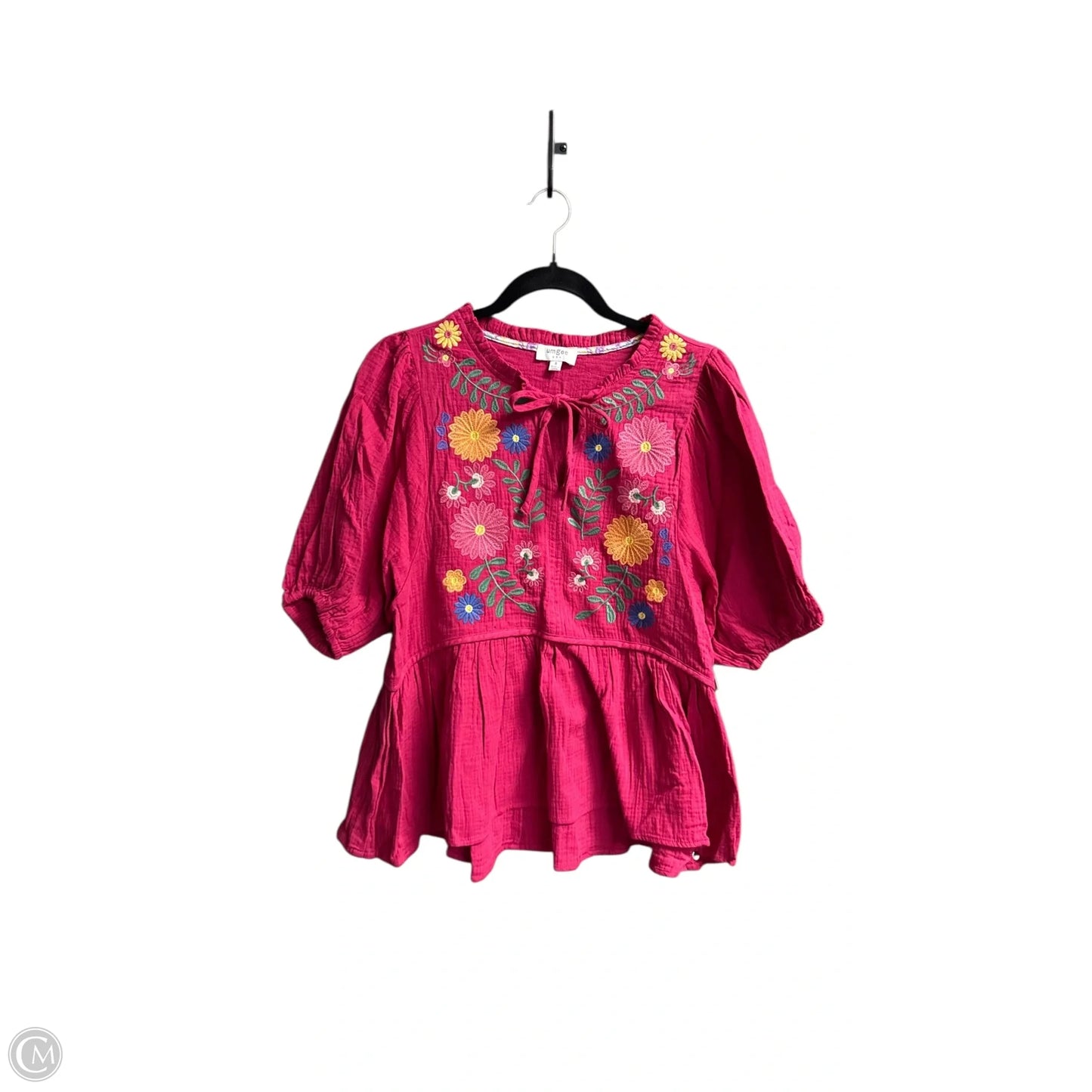 Blouse Short Sleeve By Umgee In Floral Print, Size: S