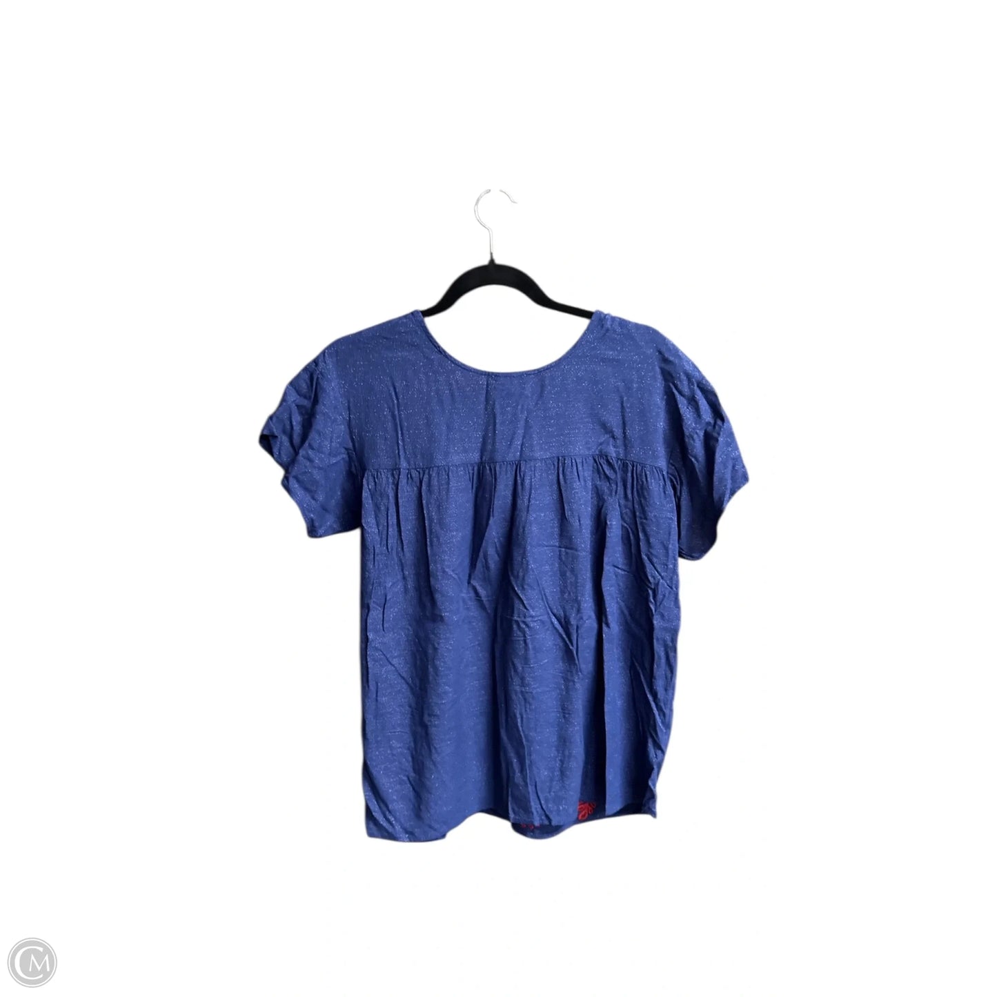 Blouse Short Sleeve By Clothes Mentor In Blue & Red, Size: S