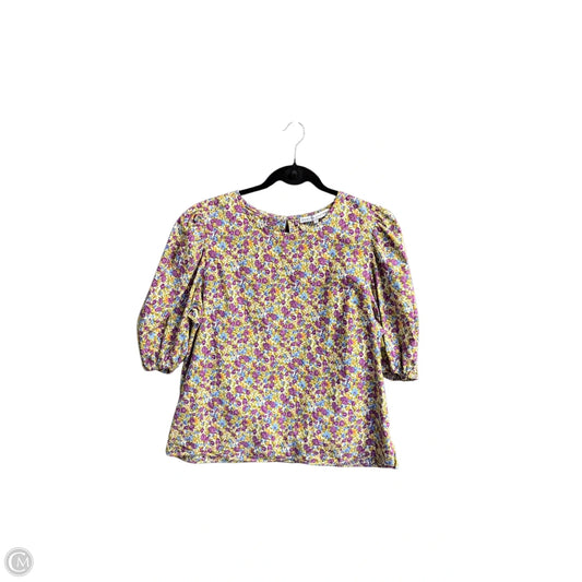 Blouse Short Sleeve By English Factory In Floral Print, Size: L