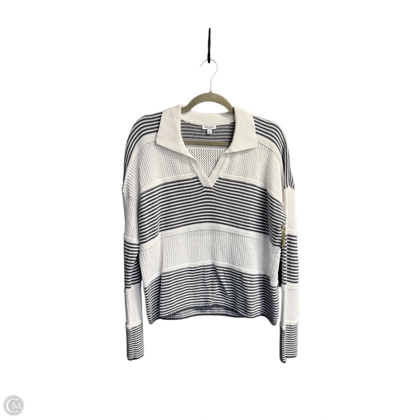 Sweater By Splendid In Grey & White, Size: M
