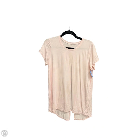 Athletic Top Short Sleeve By Lululemon In Pink, Size: S