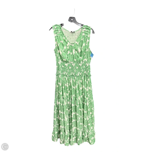 Dress Casual Maxi By Current Air In Green & White, Size: M
