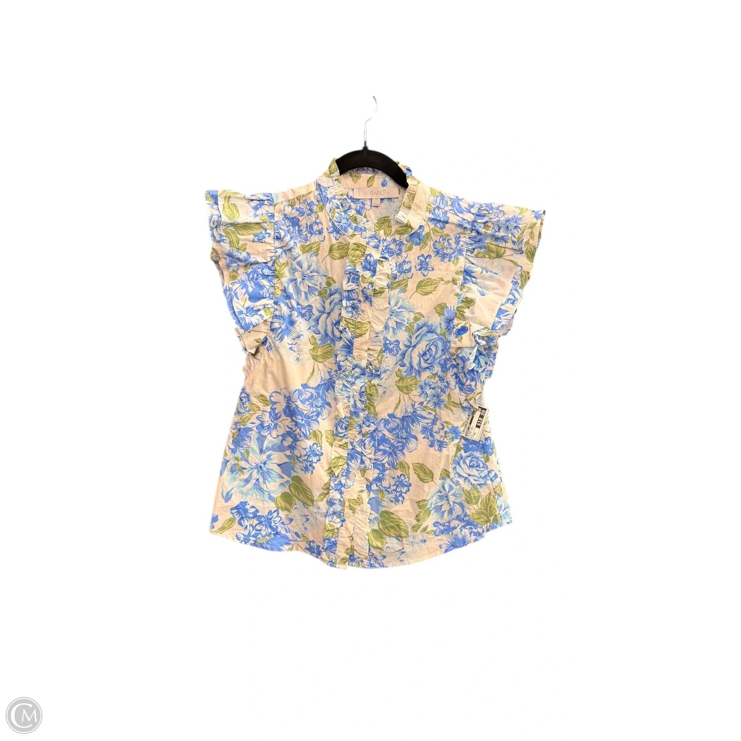 Blouse Short Sleeve By Sugar Lips In Floral Print, Size: Xs