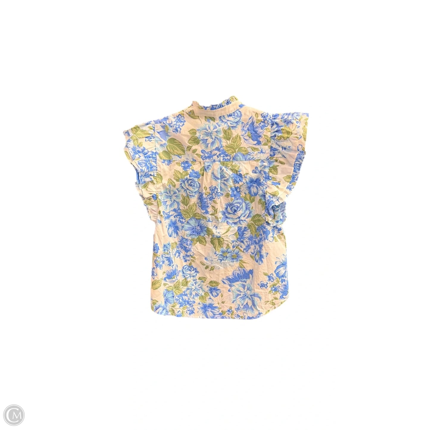 Blouse Short Sleeve By Sugar Lips In Floral Print, Size: Xs
