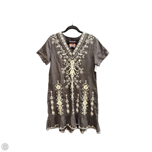 Dress Casual Midi By Johnny Was In Black & Cream, Size: S