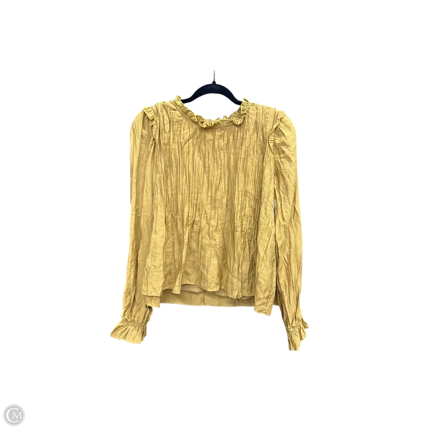 Blouse Long Sleeve By &merci In Yellow, Size: M