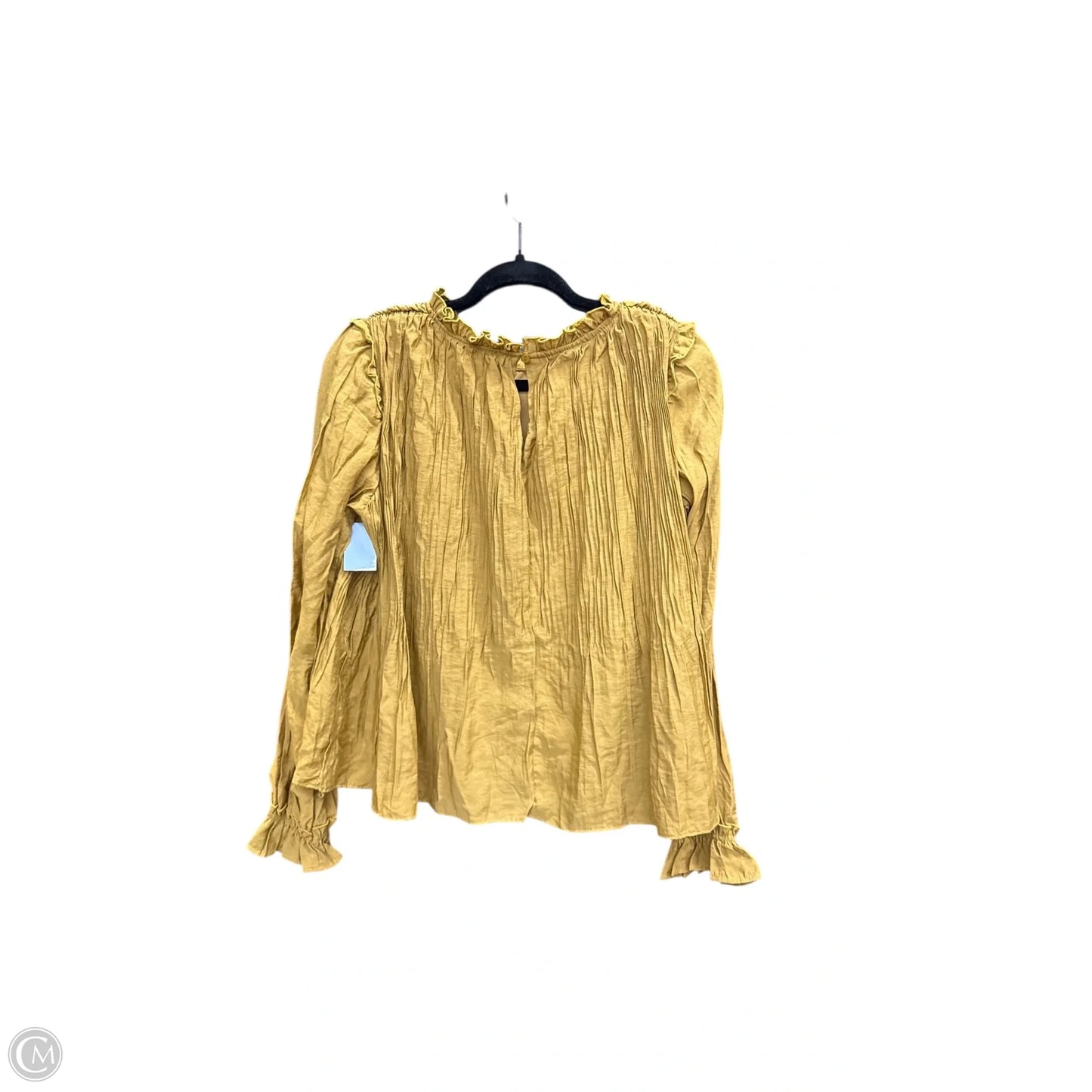 Blouse Long Sleeve By &merci In Yellow, Size: M