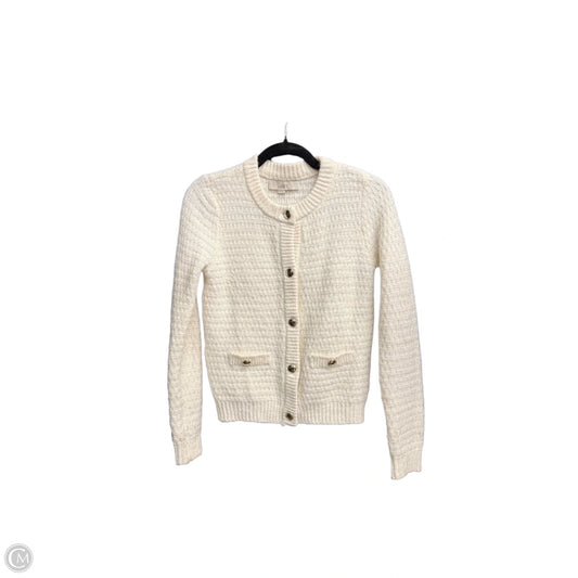 Cardigan By Loft In Gold & White, Size: Xs