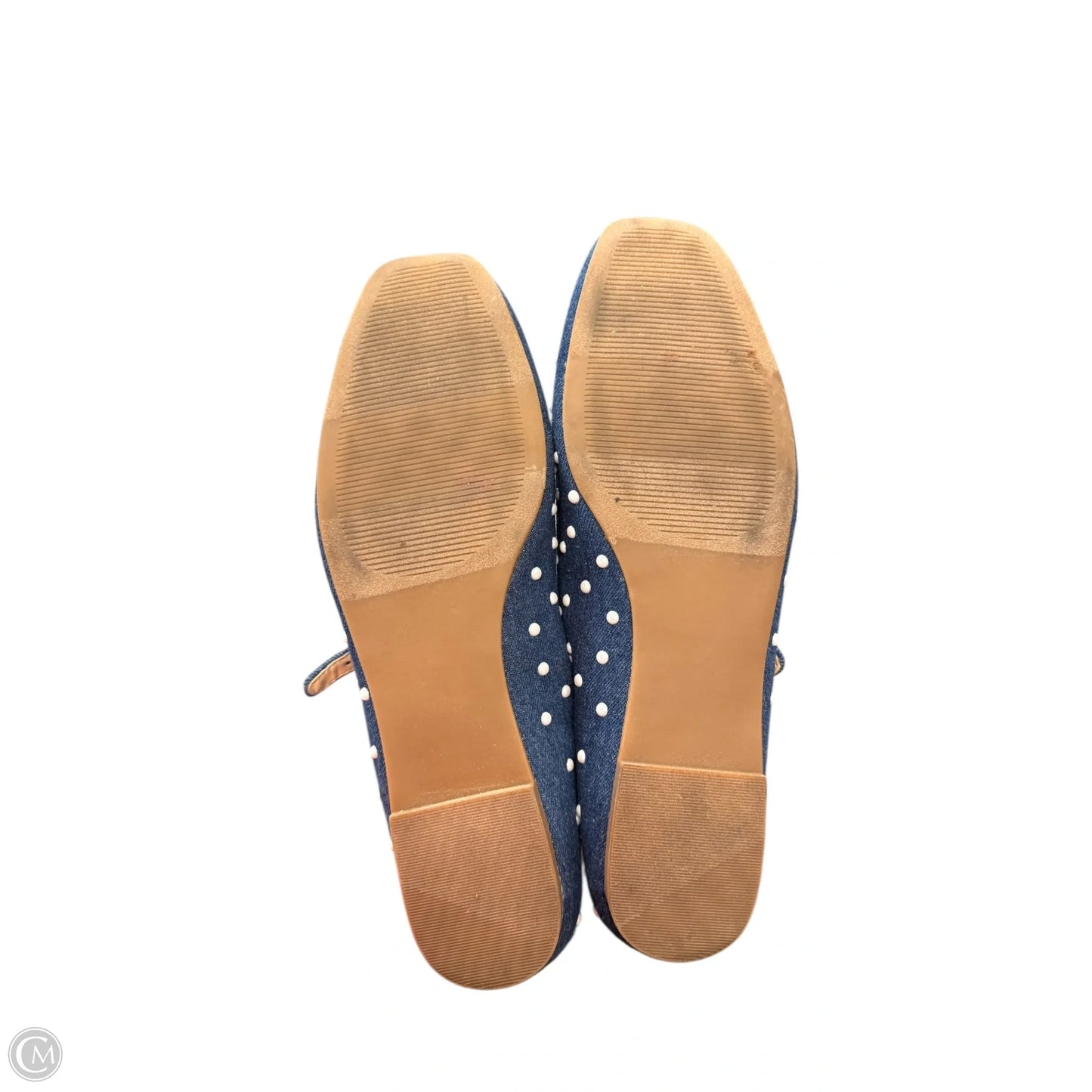 Shoes Flats By Loft In Blue & White, Size: 9