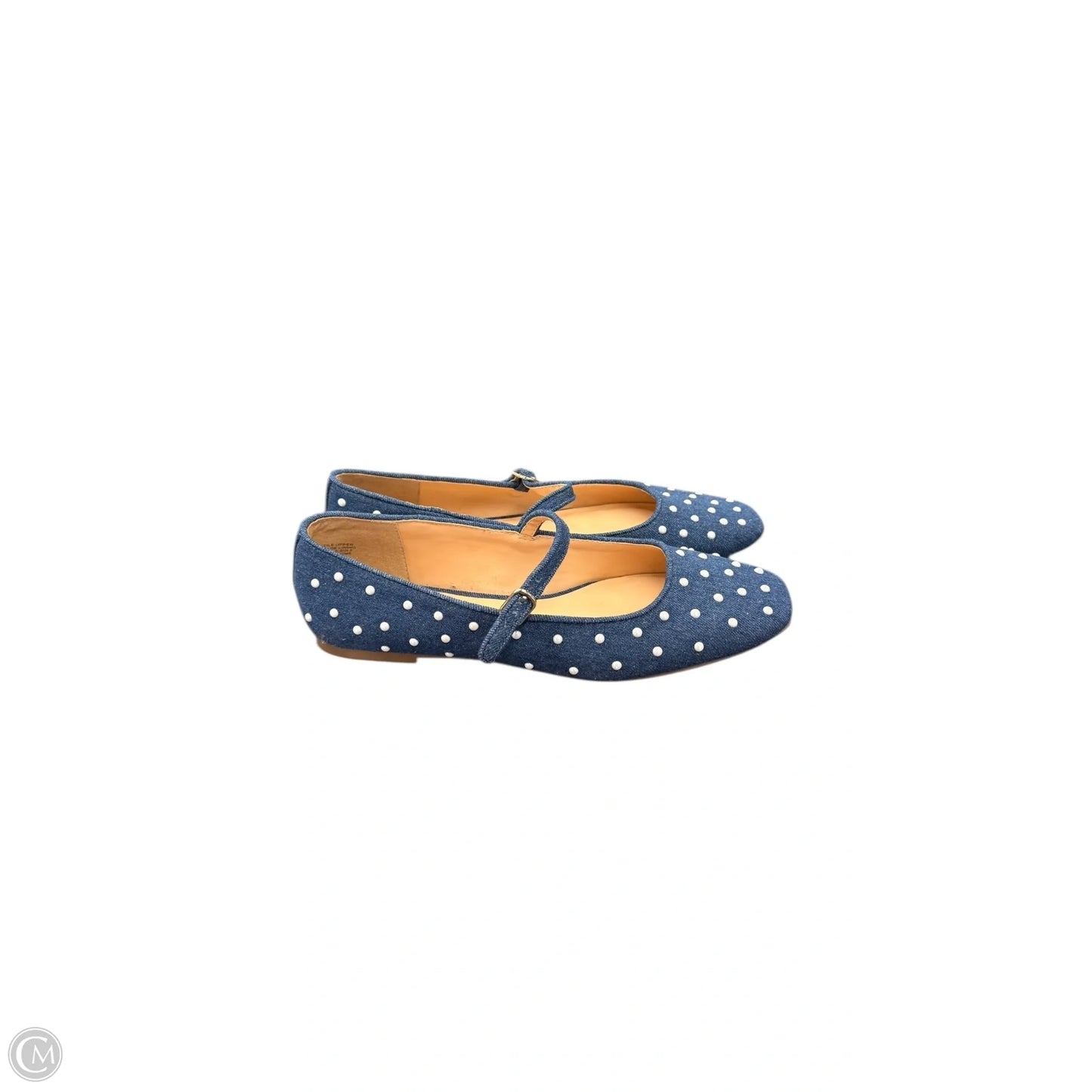 Shoes Flats By Loft In Blue & White, Size: 9