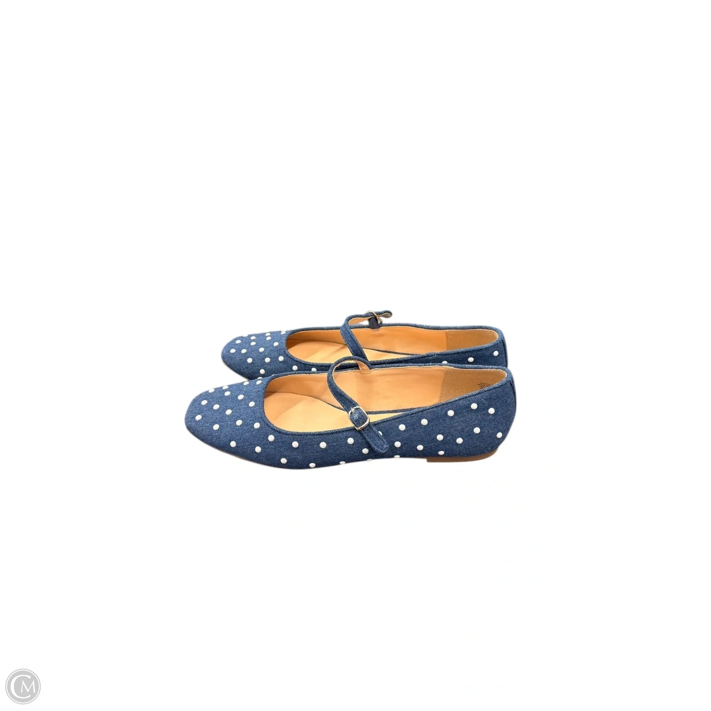 Shoes Flats By Loft In Blue & White, Size: 9