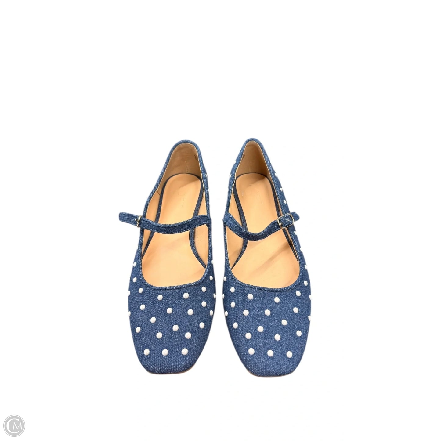 Shoes Flats By Loft In Blue & White, Size: 9