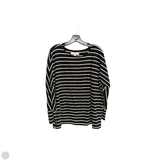 Top Long Sleeve By Loft In Striped Pattern, Size: L