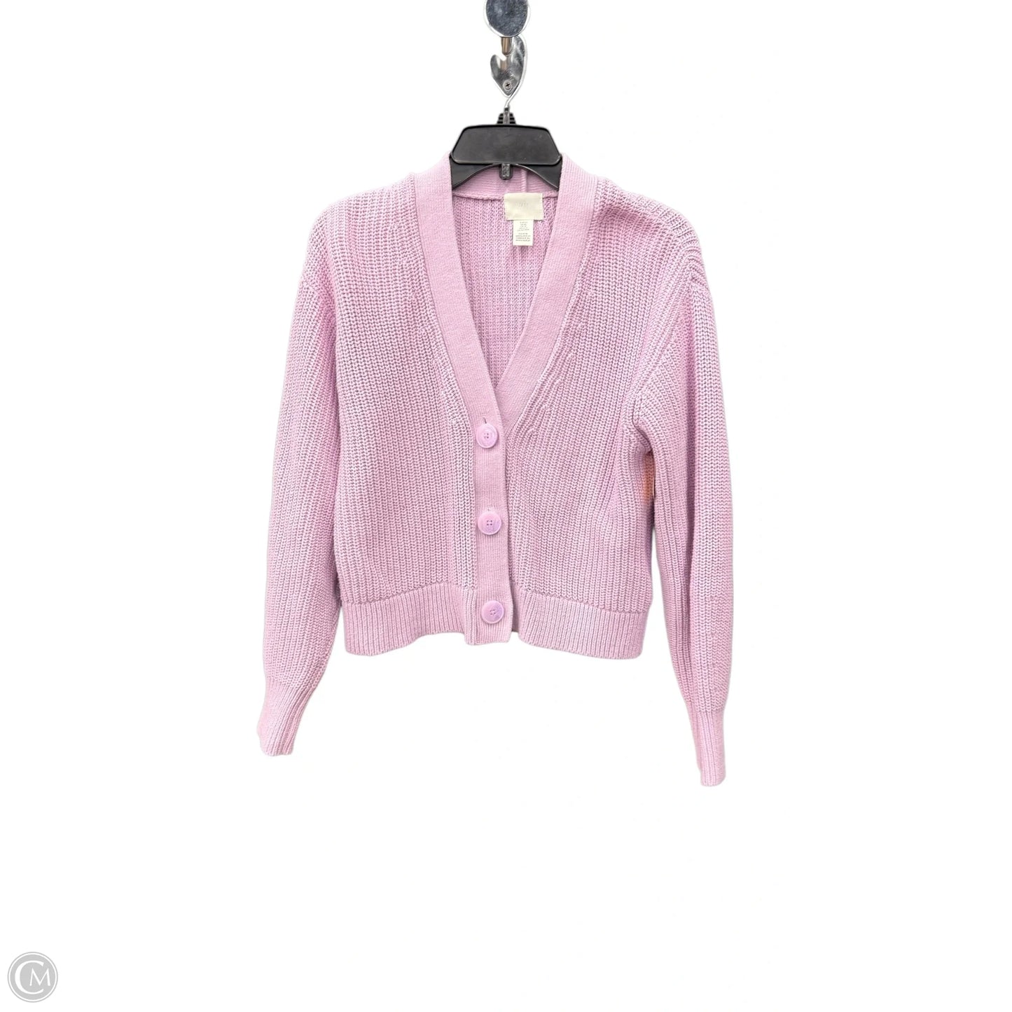 Cardigan By H&m In Purple, Size: Xs