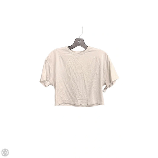 Athletic Top Short Sleeve By Lululemon In Grey, Size: S