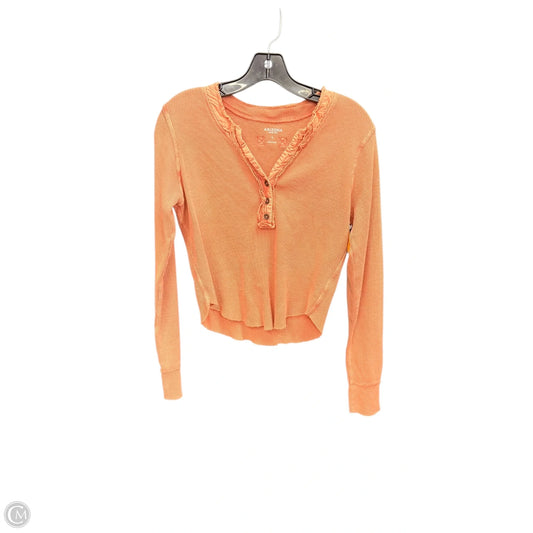 Top Long Sleeve By Arizona In Orange, Size: L