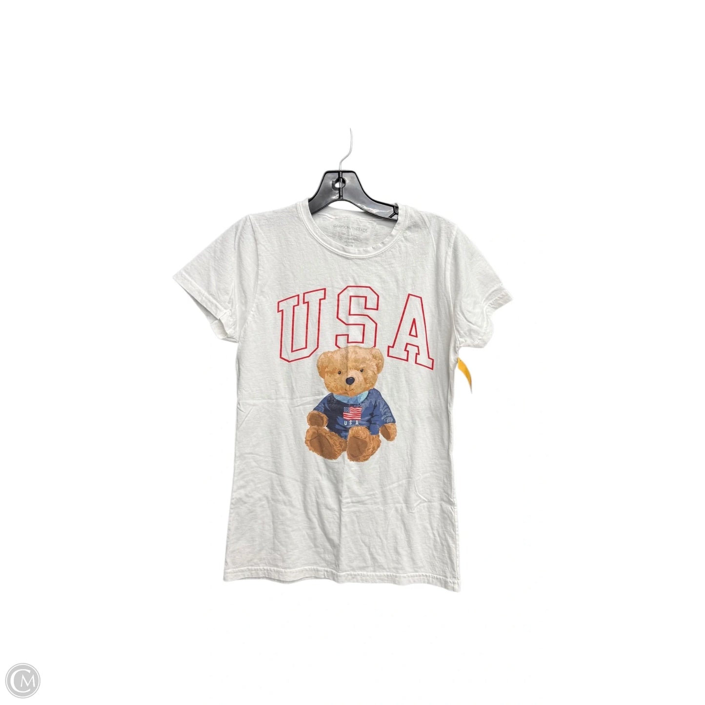 Top Short Sleeve By Grayson Threads In White, Size: L