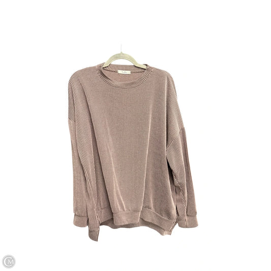 Top Long Sleeve By Tres Bien In Brown, Size: L