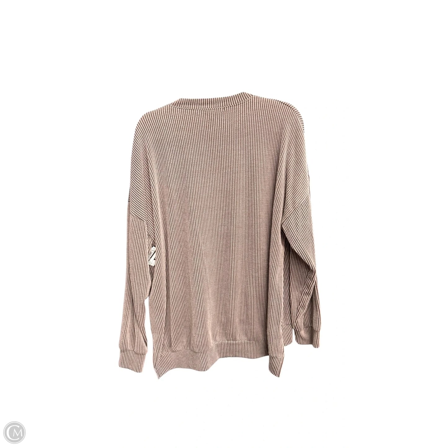 Top Long Sleeve By Tres Bien In Brown, Size: L
