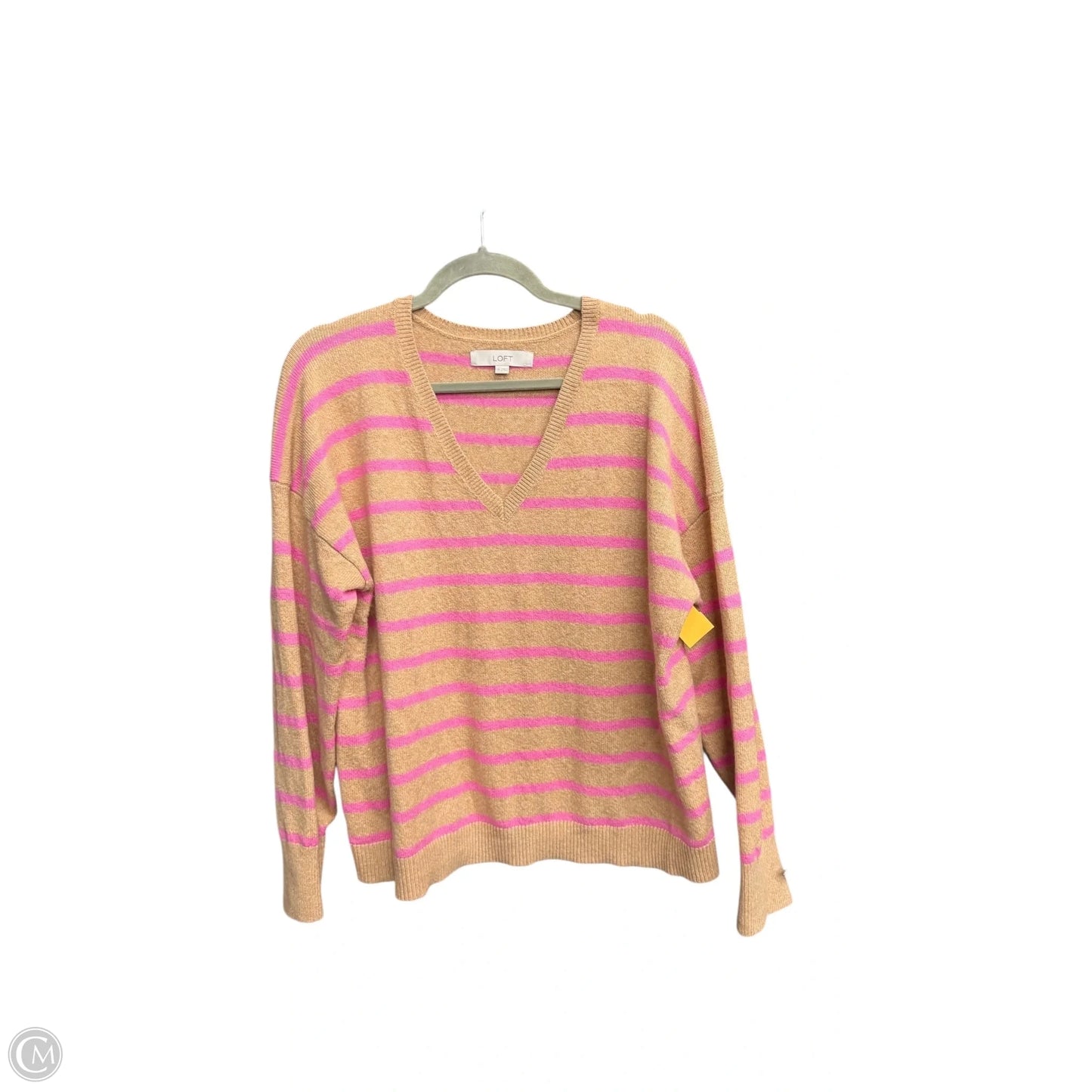 Sweater By Loft In Striped Pattern, Size: M