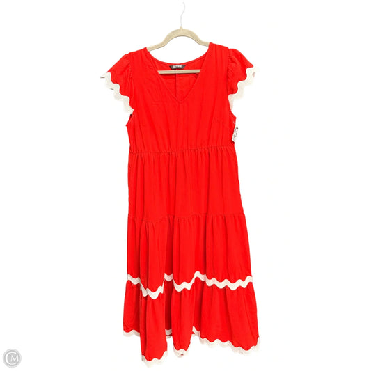 Dress Casual Maxi By Btfbm In Red & White, Size: S