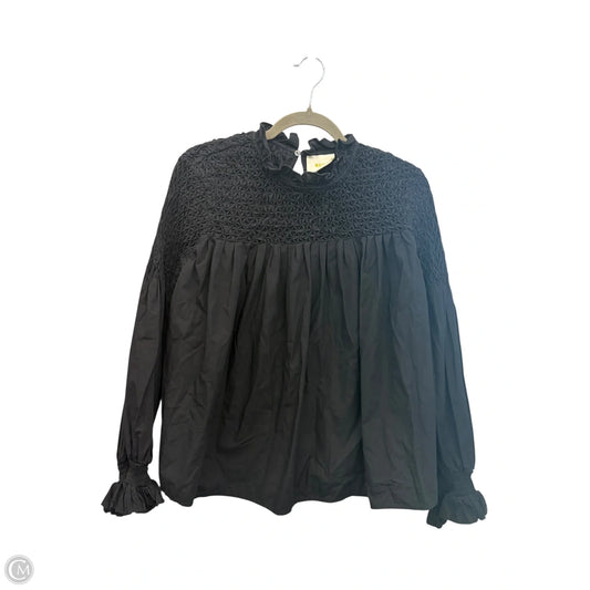 Blouse Long Sleeve By Anthropologie In Black, Size: S