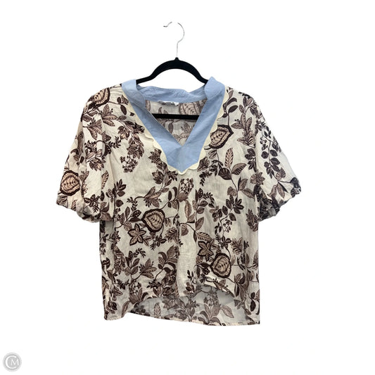 Blouse Short Sleeve By Thml In Floral Print, Size: M