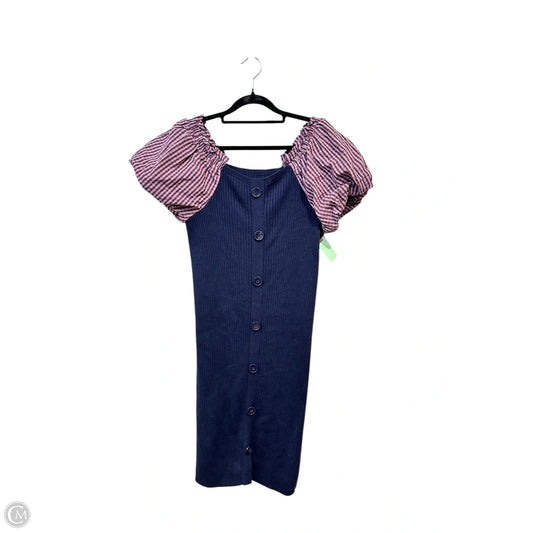 Dress Casual Midi By Anthropologie In Plaid Pattern, Size: M