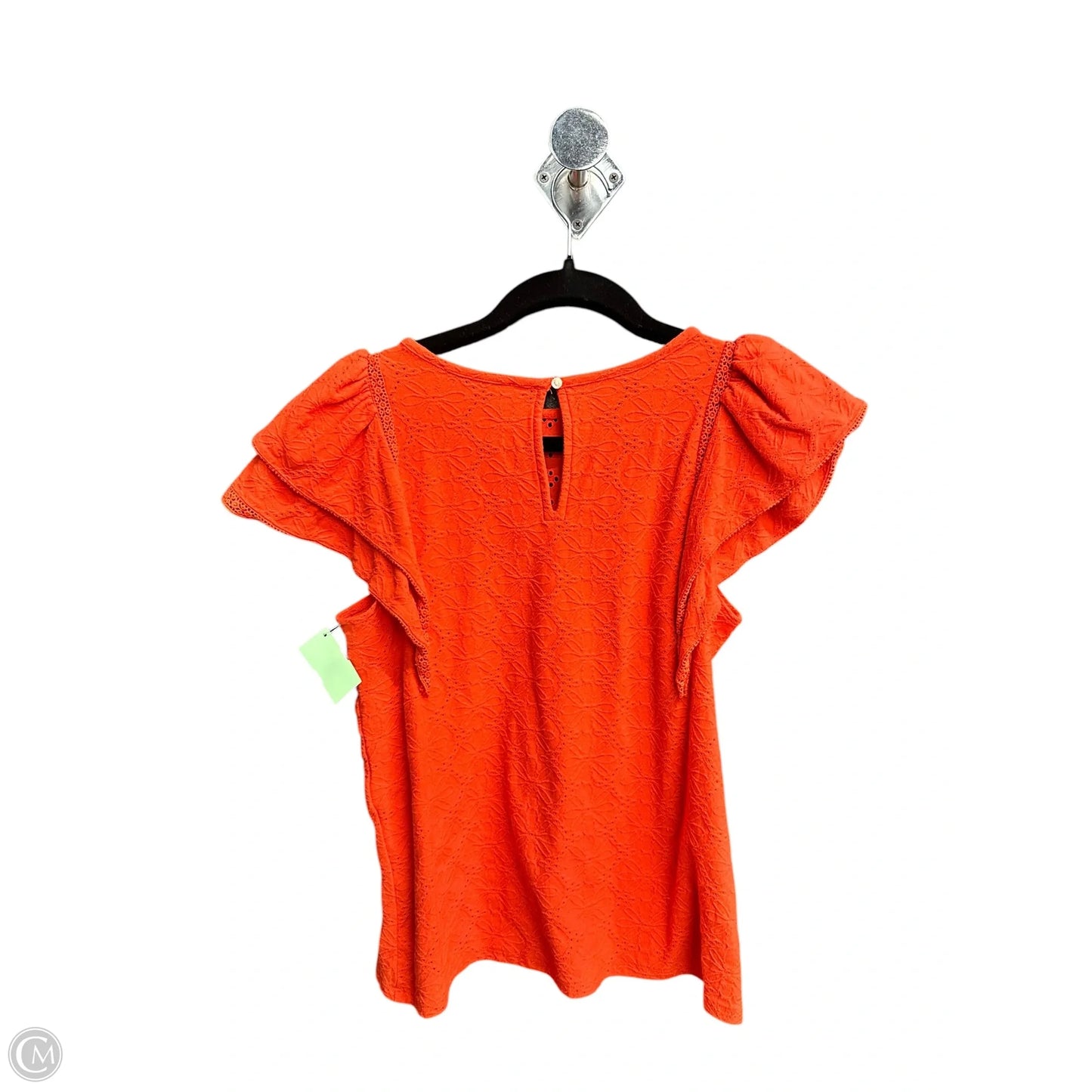 Blouse Short Sleeve By Loft In Orange, Size: Mp