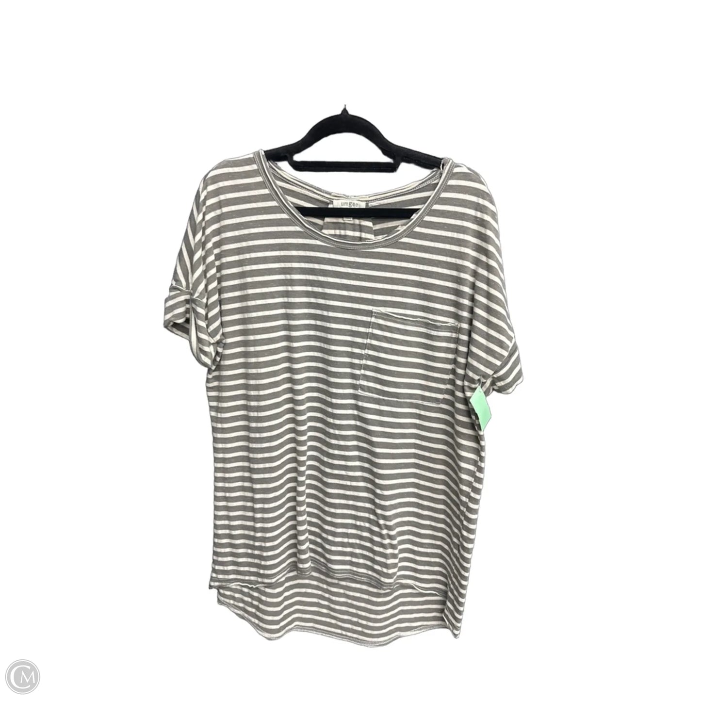 Top Short Sleeve By Umgee In Striped Pattern, Size: M