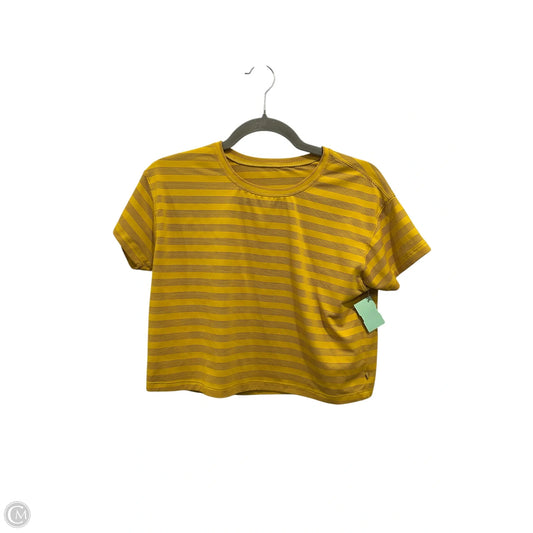Athletic Top Short Sleeve By Lululemon In Yellow, Size: M