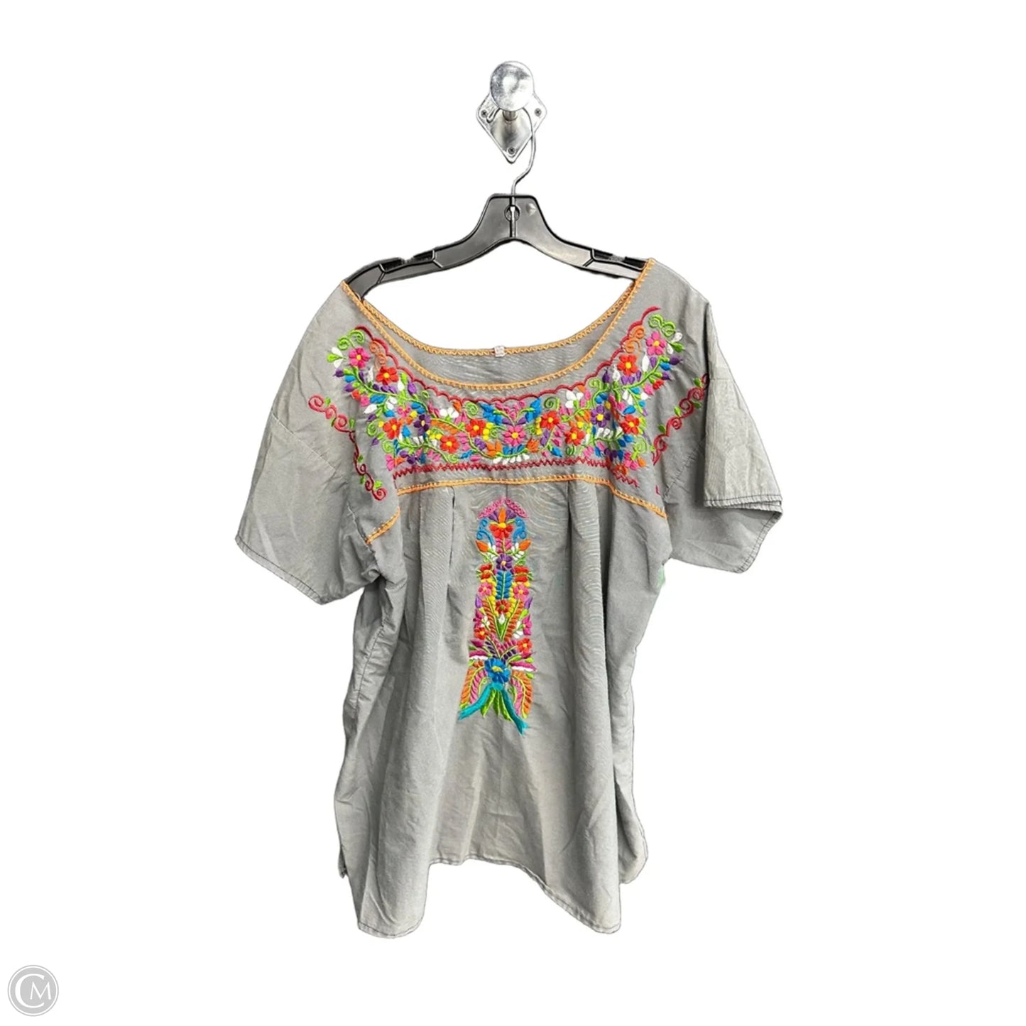 Blouse Short Sleeve By Clothes Mentor In Floral Print, Size: 3x
