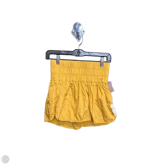 Athletic Shorts By Free People In White & Yellow, Size: S