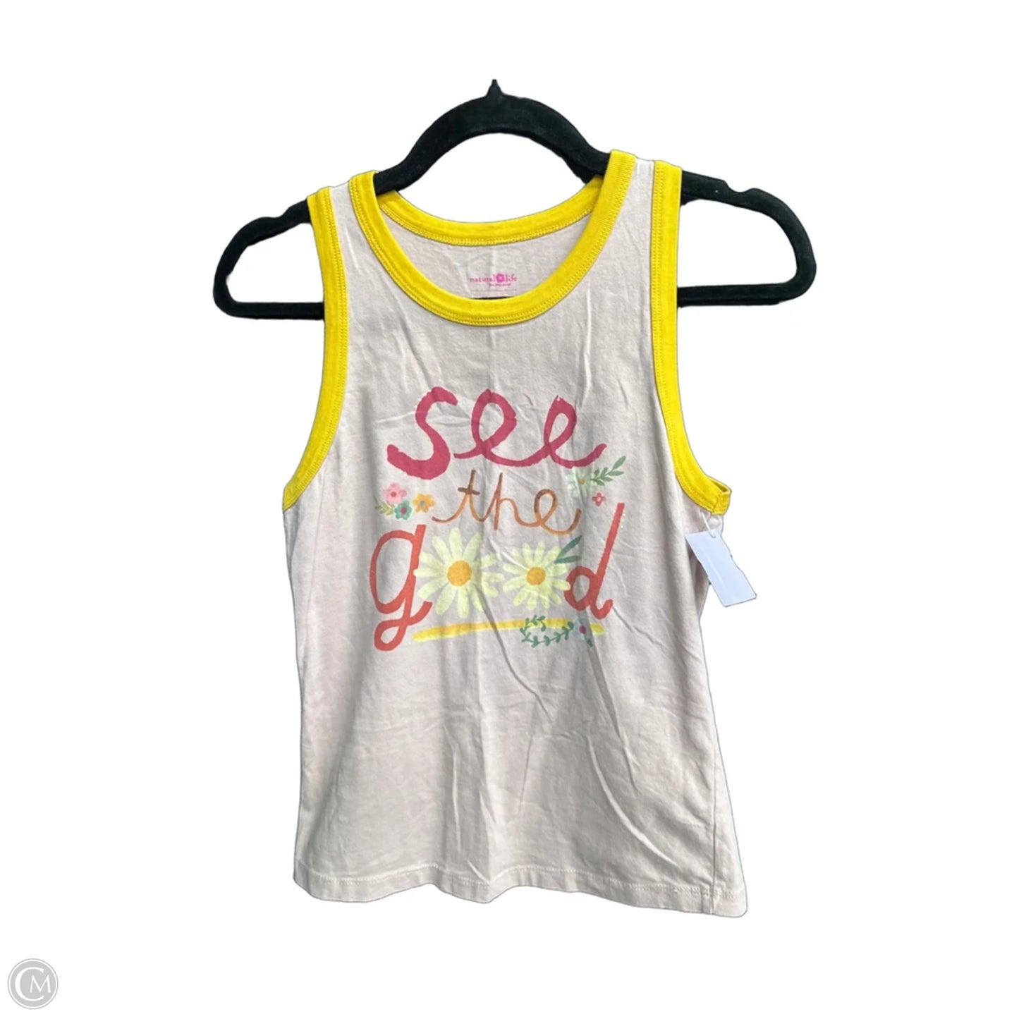 Tank Top By Natural Life In Pink & White, Size: M