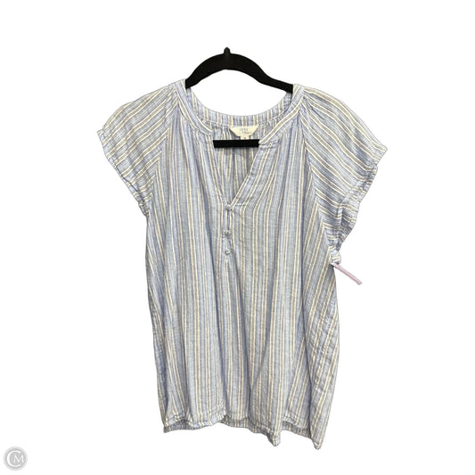 Blouse Sleeveless By Time And Tru In Striped Pattern, Size: M