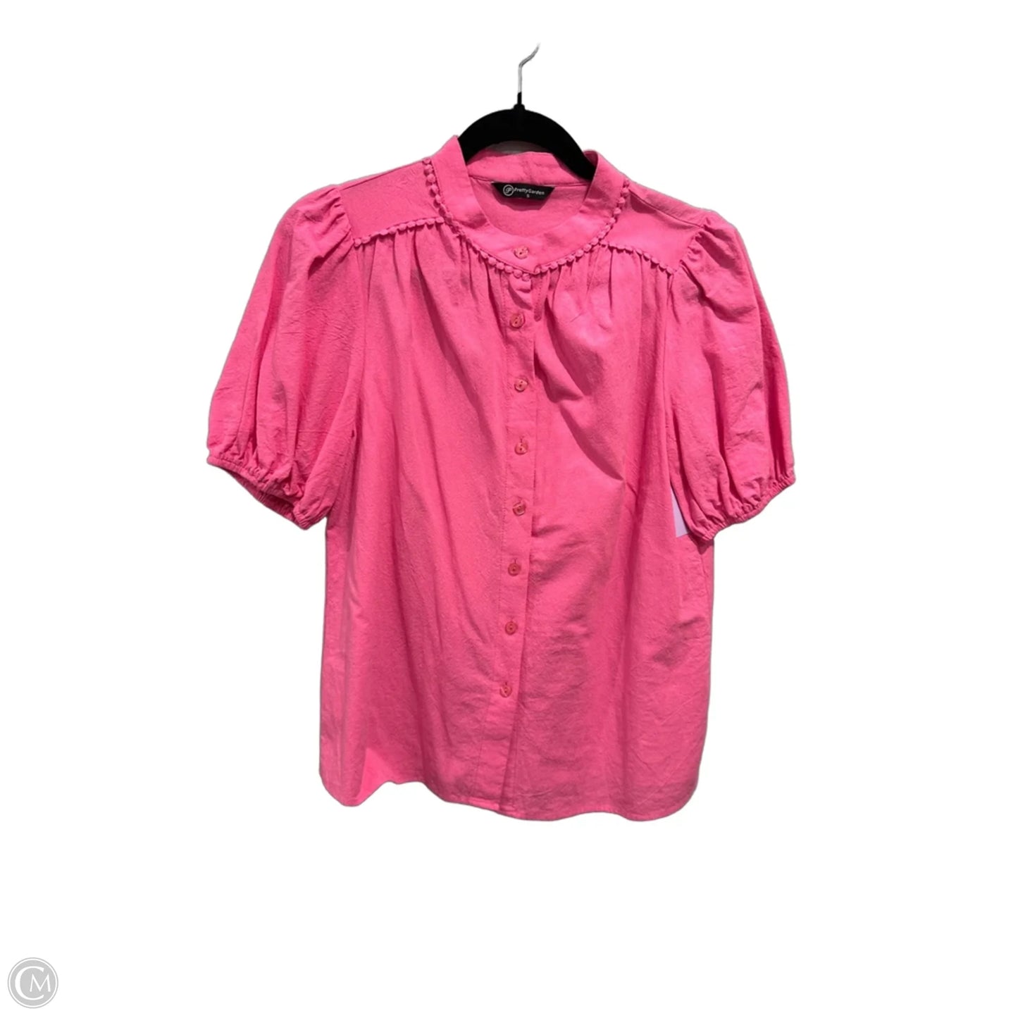 Blouse Short Sleeve By Prettygarden In Pink, Size: S