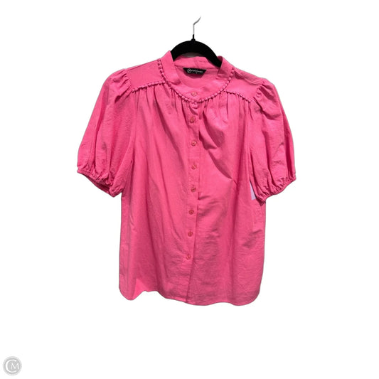 Blouse Short Sleeve By Prettygarden In Pink, Size: S