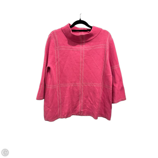 Top Short Sleeve By Fate In Pink & White, Size: S