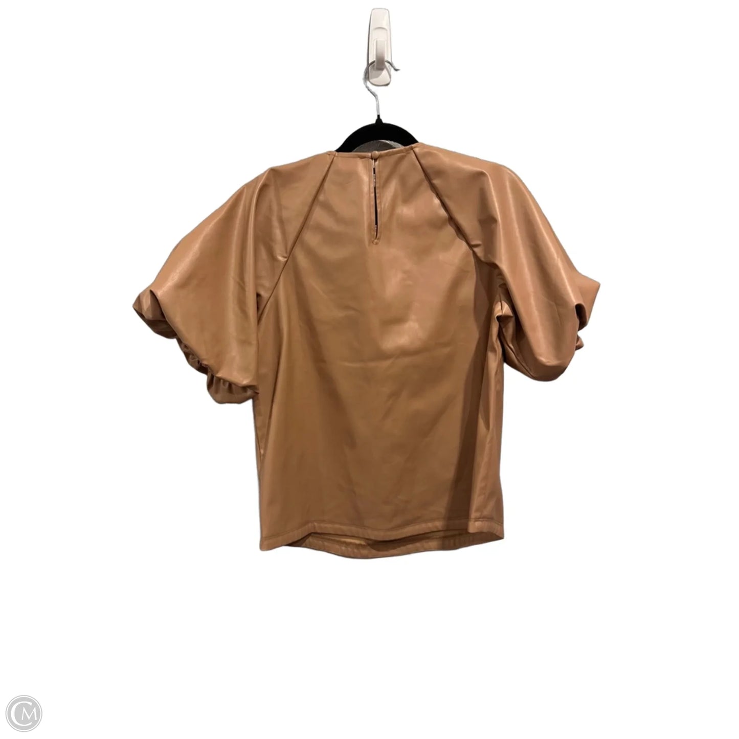 Blouse Short Sleeve By Thml In Brown, Size: M