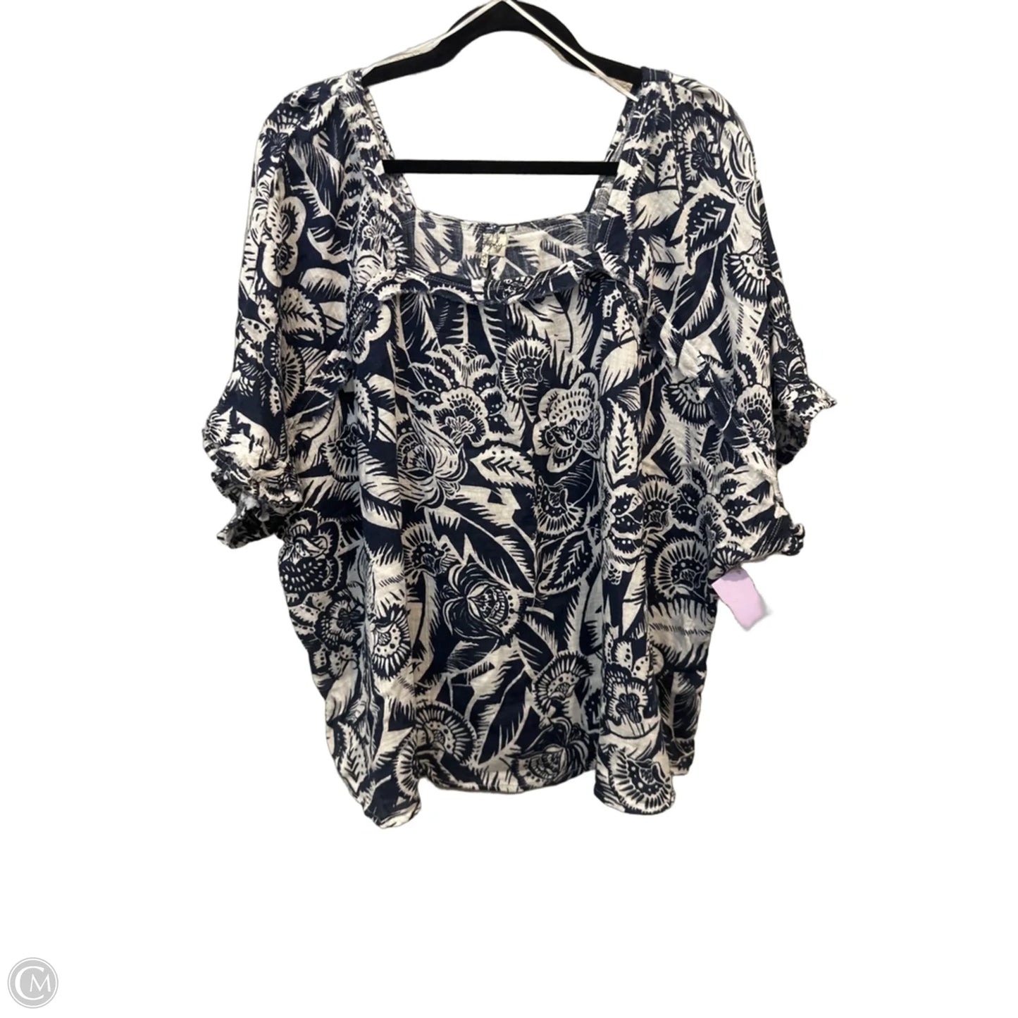 Top Short Sleeve By Clothes Mentor In Floral Print, Size: 3x