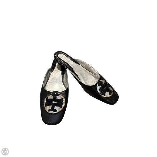 Shoes Designer By Tory Burch In Black & Silver, Size: 9.5