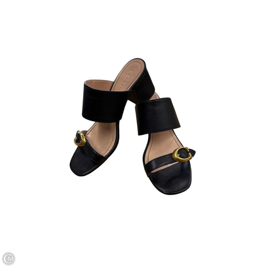 Shoes Designer By Coach In Black & Gold, Size: 9.5
