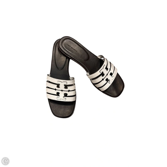 Sandals Designer By Tory Burch In Brown & White, Size: 9.5