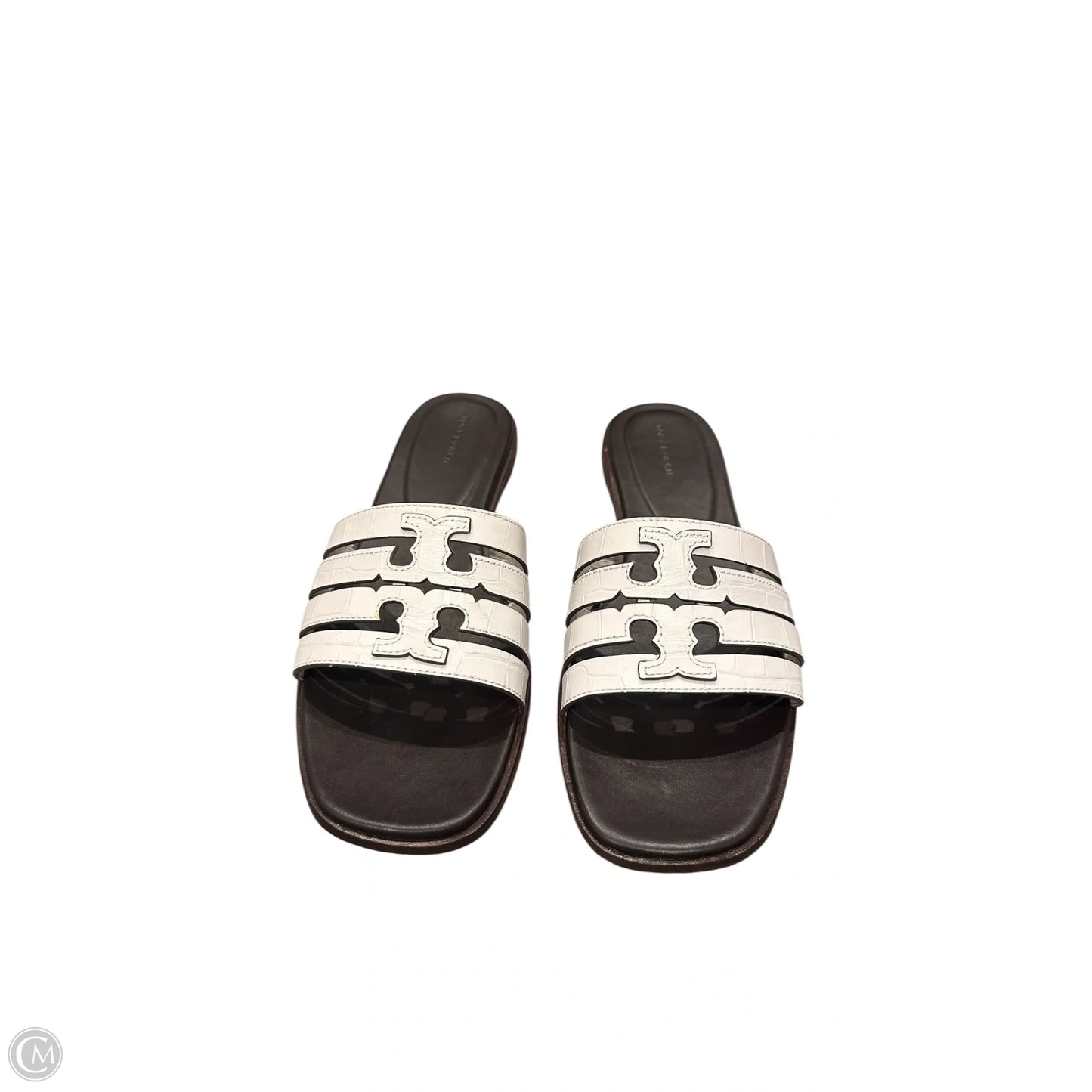 Sandals Designer By Tory Burch In Brown & White, Size: 9.5
