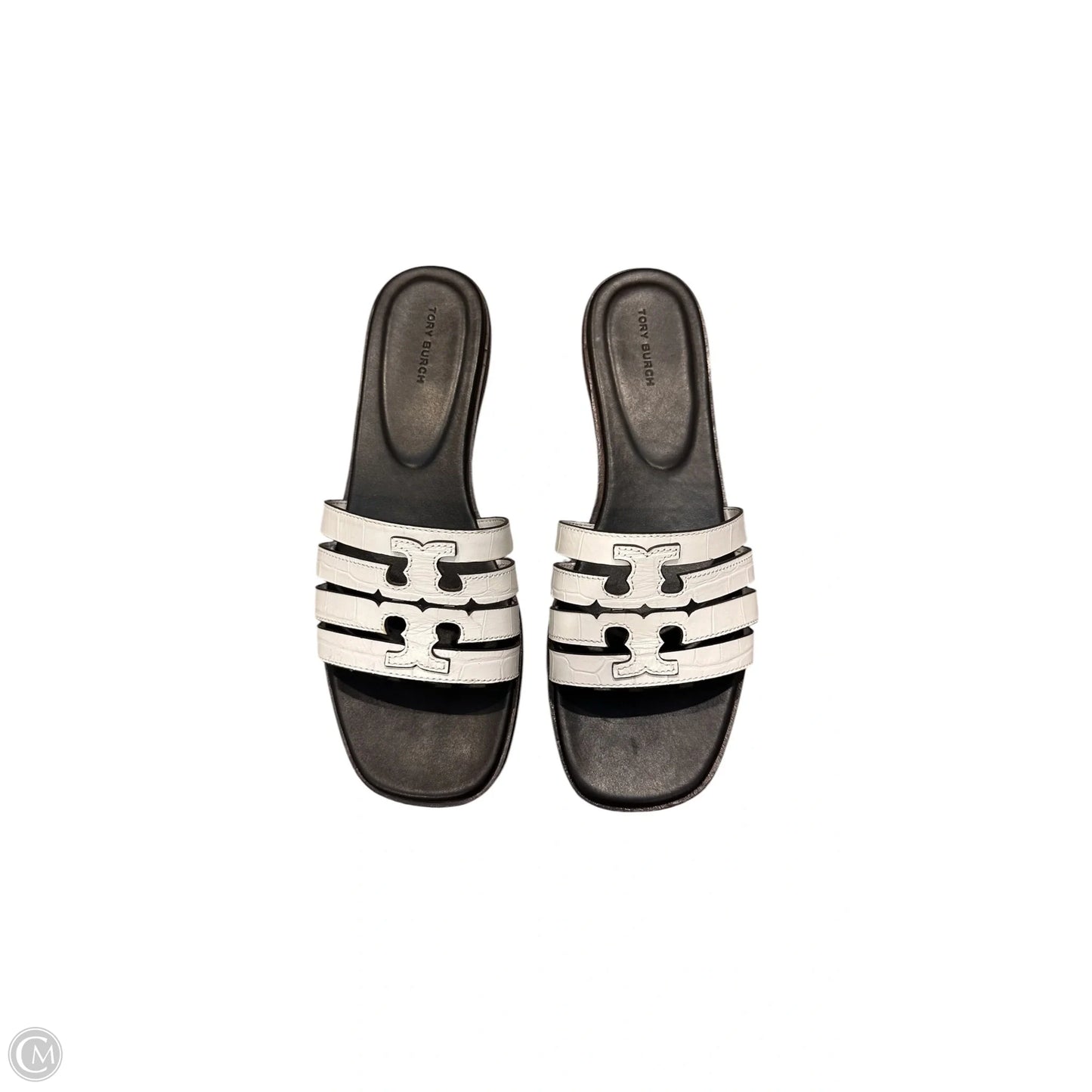 Sandals Designer By Tory Burch In Brown & White, Size: 9.5