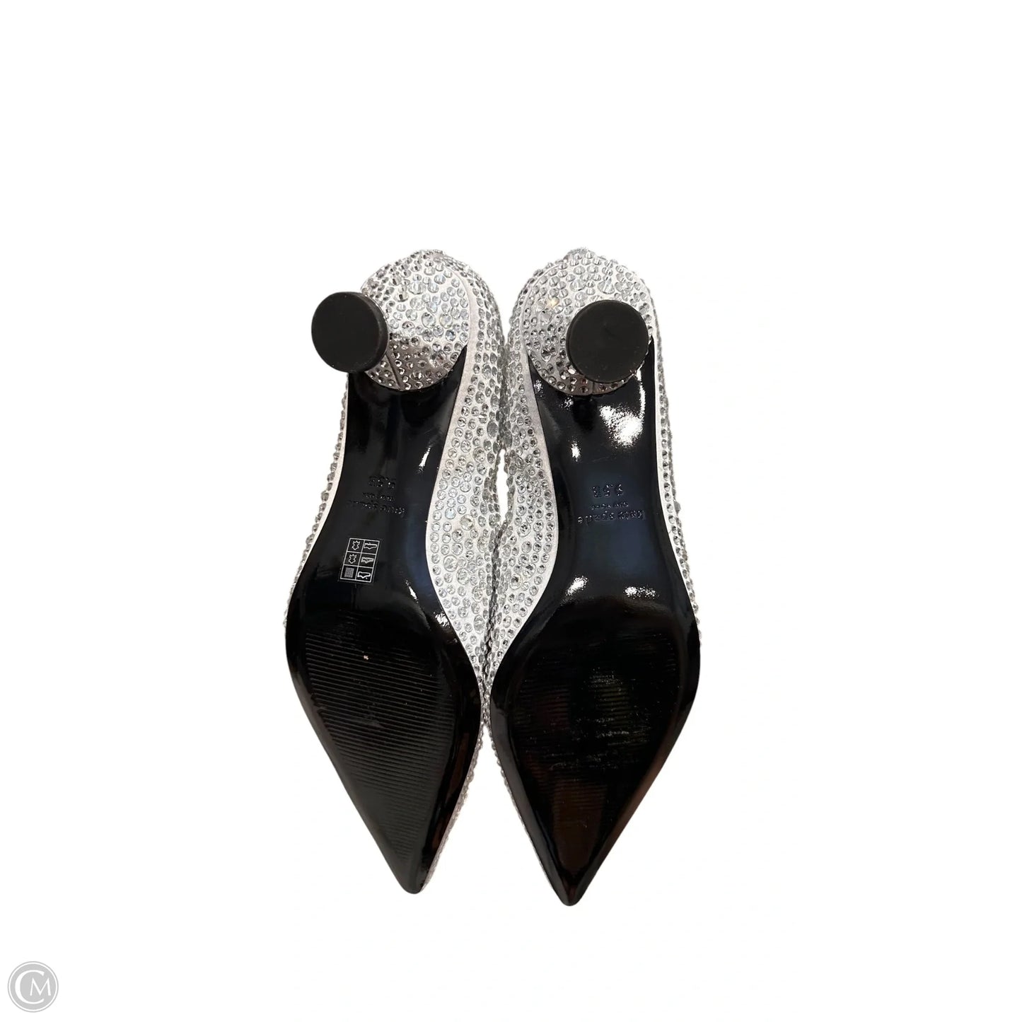 Shoes Designer By Kate Spade In Silver, Size: 9.5