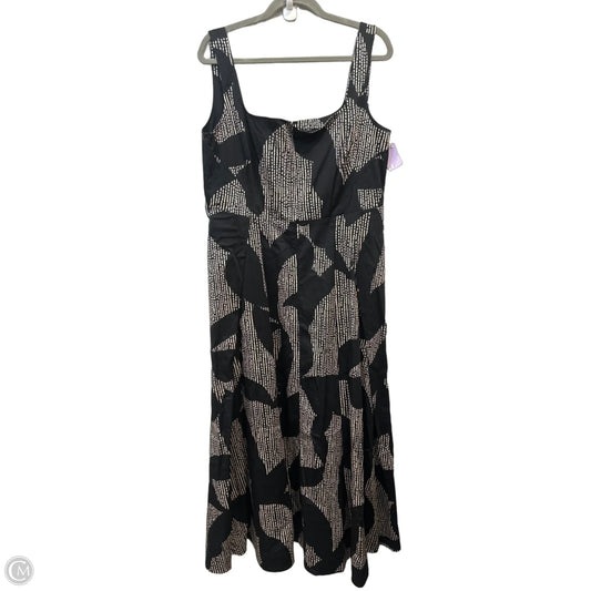 Dress Casual Maxi By Donna Karan In Black & Cream, Size: Xl